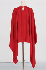 Ambrea Shawl Ruch Cutout Pants Set - TEVQA