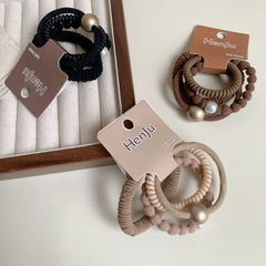 4-Pack Stackable Hair Tie Set with Spiral Coils