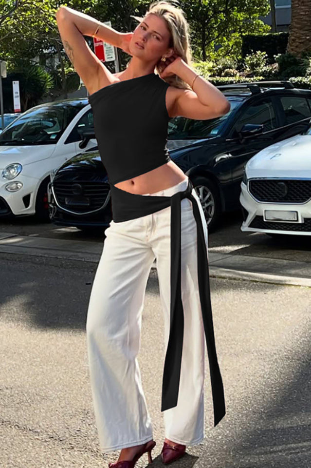 Chic One Shoulder T-Shirt | Dress In Beauty