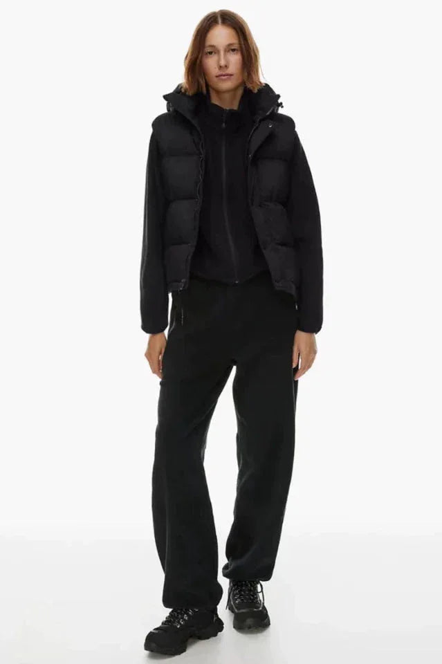 Cropped Puffer Vest with Matte Finish - View 11 | TEVQA