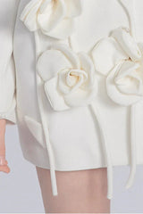 Bethany Flower Blazer Dress - View 8 | TEVQA