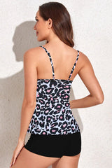 Conservative tankini swimsuit with shorts - View 24 | TEVQA