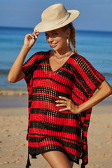 Multicolored Stripe V Neck Cover Up | Dress In Beauty