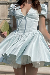 Imani Delicate Satin Pleated Mini Dress | Dress In Beauty