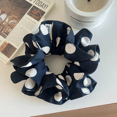 Oversized Ruffled Polka Dot Scrunchie (4.3 Inch)