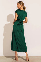 Scoop A-line Satin Bridesmaid Dress | Dress In Beauty