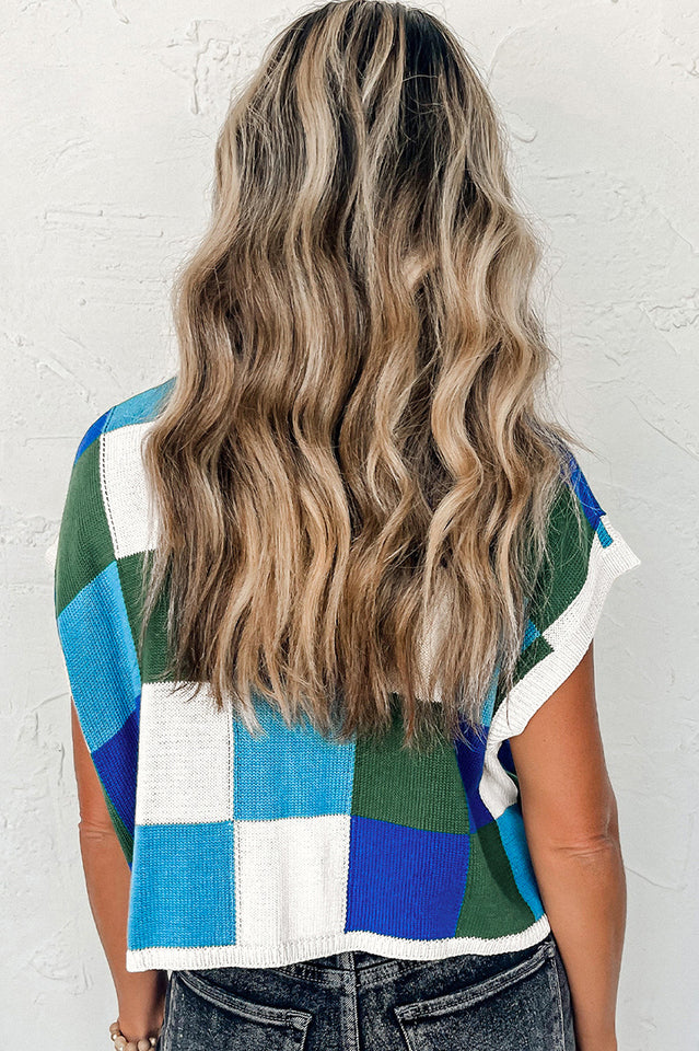 Color Block Cap Sleeve Sweater | Dress In Beauty