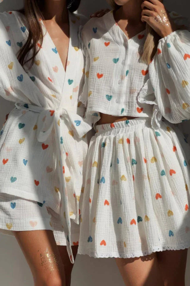 Strawberry Print Skirt Set - View 14 | TEVQA