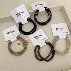 2-Pack Thin Seamless Hair Elastics - Snag-Free Strong Hold