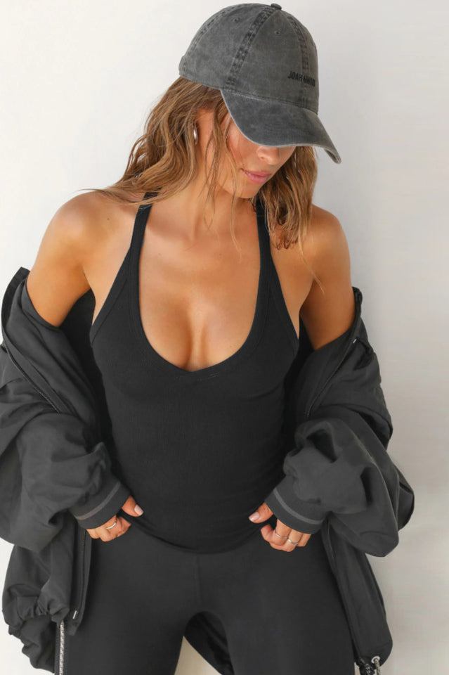 Amelie Ribbed Knit Tank Top - View 13 | TEVQA