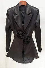 Ossie Pearl Embellished Cutout Blazer Set - TEVQA