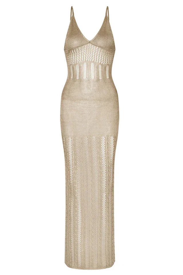 Knit maxi cover up dress - View 10 | TEVQA