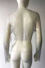 Crystal Diamond See Through Crop Top | Dress In Beauty