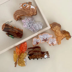 Whimsical Woodland & Farm Acetate Hair Claw - TEVQA