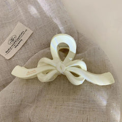Elegant ribbon bow hair claw clip - View 8 | TEVQA