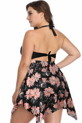 Plus Size Tankini Swimsuit with Skirt - View 13 | TEVQA