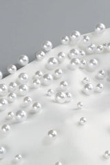 Pearl Embellished Strapless Evening Gown - View 7 | TEVQA