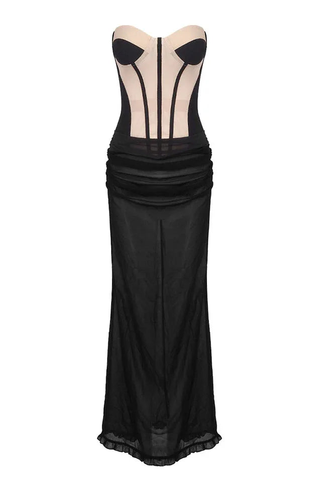 Strapless corset maxi dress set - View 19 | TEVQA