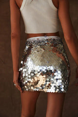 Sequin Mini Skirt - View 7 | TEVQA