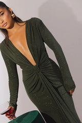 Sparkly long sleeve maxi dress - View 14 | TEVQA