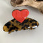 Acetate Heart Claw Clip in Tortoise Shell (4 Inch) - TEVQA