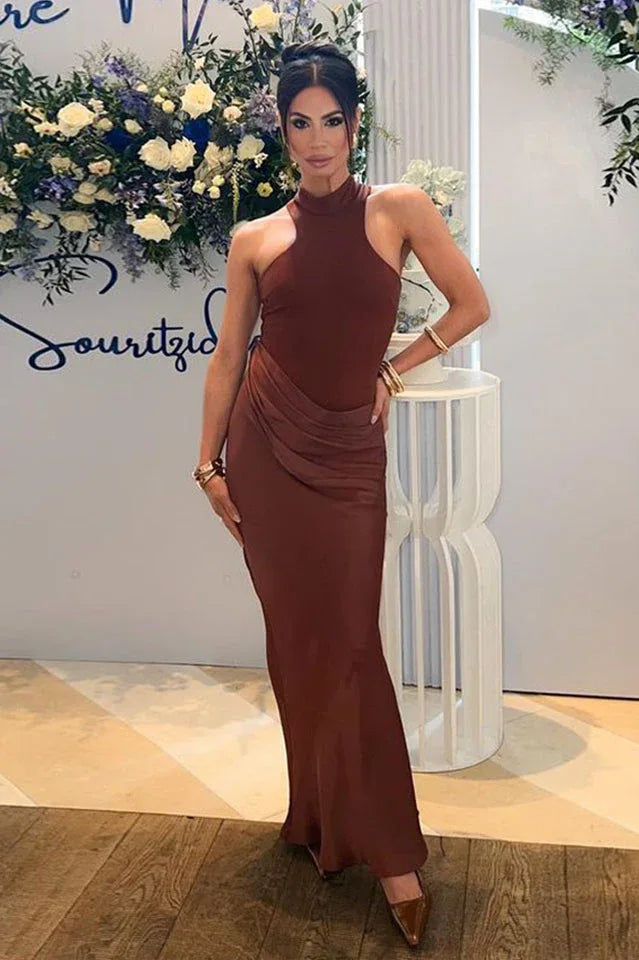Vera Asymmetrical Cut Out Maxi Dress - TEVQA