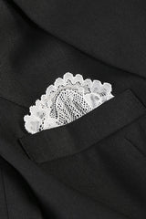 V Neck Lace Embellished Blazer | Dress In Beauty