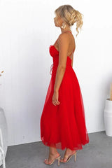 Cindy Tulle Midi Dress - TEVQA