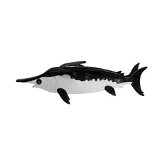 umbo Ocean Predator Acetate Hair Claw Clip - 5.9 Inch Extra Large Clip for Thick Hair - TEVQA