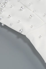 Pearl Embellished Strapless Gown | Dress In Beauty