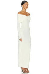 Off Shoulder Midi Dress - View 9 | TEVQA