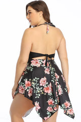 Plus Size Tankini Swimsuit with Skirt - View 17 | TEVQA
