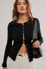 Crew Neck Long Sleeve Cardigan | Dress In Beauty