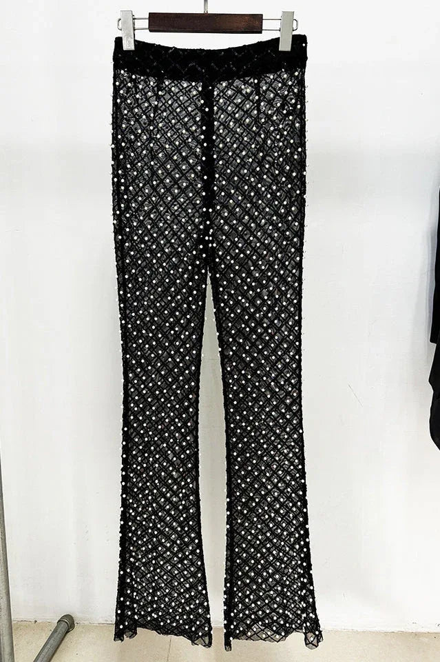 Ossie Pearl Embellished Cutout Blazer Set - TEVQA