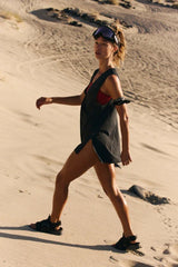 Relaxed V-neck tunic tank top - View 14 | TEVQA