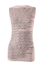 Text print sleeveless mesh top - View 9 | TEVQA