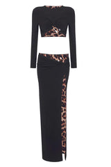 Black stretch cady maxi dress - View 12 | TEVQA