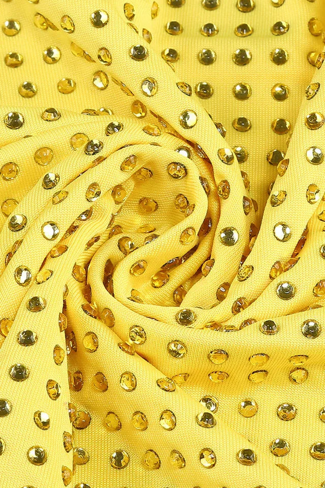Solvia Halter Neck Pleated Diamond Set - TEVQA