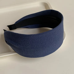 Classic Wide Fabric Headband - 2.4 Inch Lightweight Blue Styles