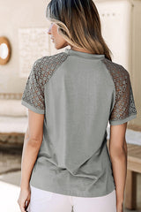 Lace Raglan Sleeve Tee | Dress In Beauty