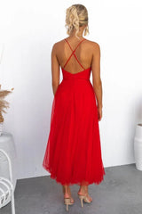 Cindy Tulle Midi Dress - TEVQA
