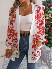 Green Reindeer Fair Isle Knit Cardigan - View 7 | TEVQA