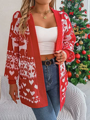 Green Reindeer Fair Isle Knit Cardigan - View 14 | TEVQA