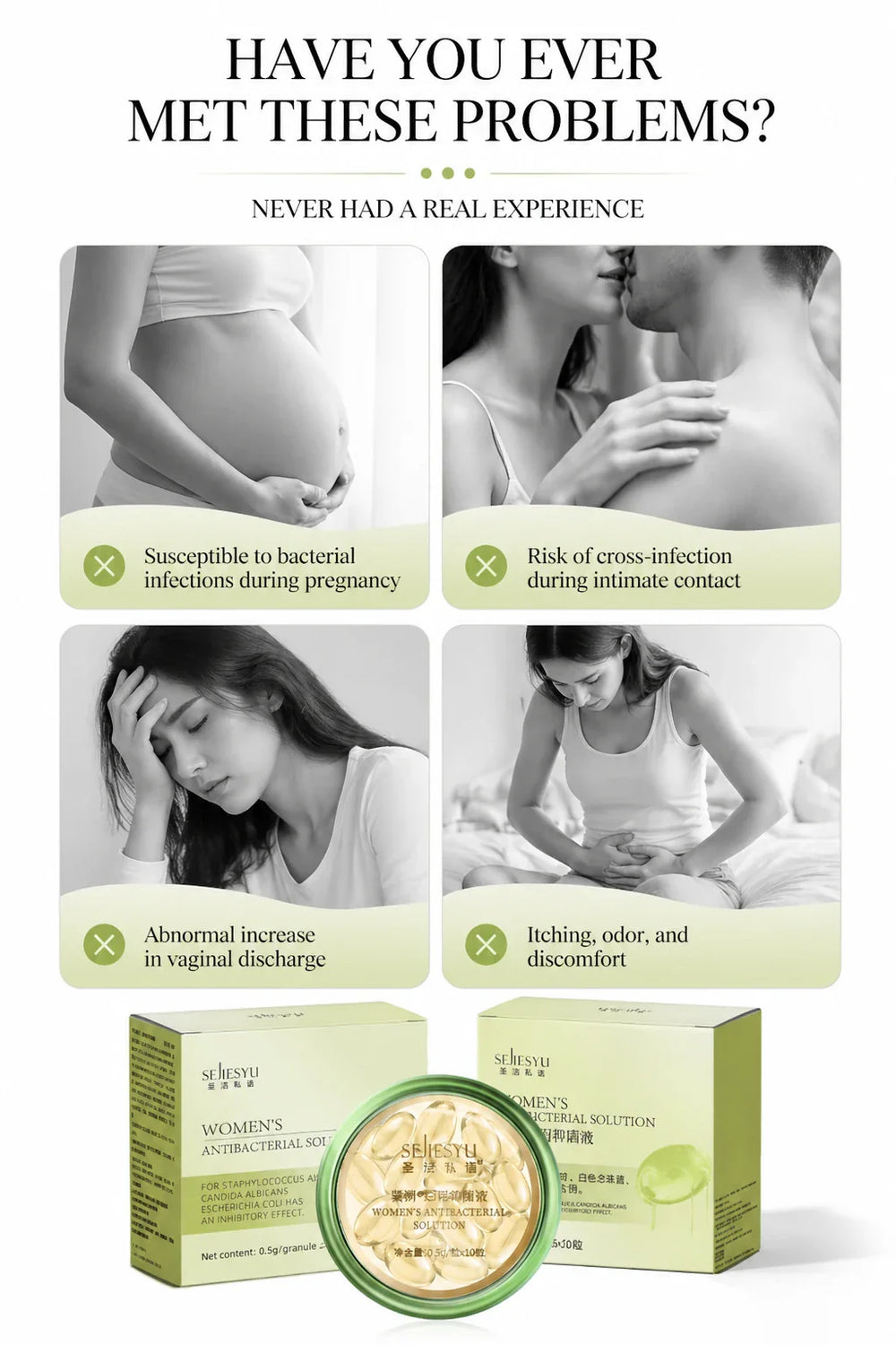 Problem-solution scenario for women's health concerns