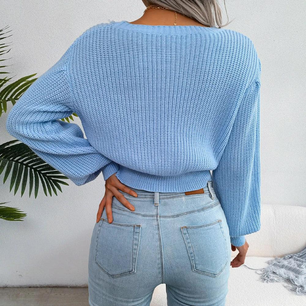 Yellow Cable Knit Sweater - TEVQA