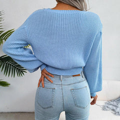 Yellow Cable Knit Sweater - TEVQA