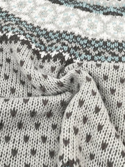 Vintage Fair Isle Jacquard Knit Sweater - TEVQA