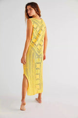 Pool Party Crochet Midi Cover Up - View 6 | TEVQA