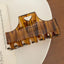 Striped rectangular hair claw clip with heart detail - View 6 | TEVQA