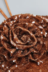 Floral Detail Sequin A Line Corset Dress | Dress In Beauty